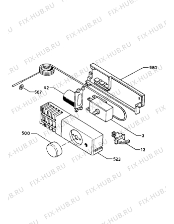 Взрыв-схема холодильника Zanussi ZU6412 - Схема узла Refrigerator electrical equipment