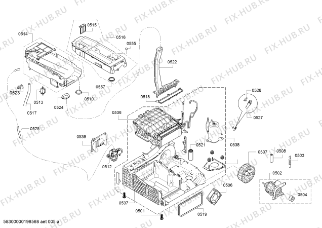 Схема №4 WTW8756A SelfCleaning Condenser с изображением Силовой модуль запрограммированный для сушилки Bosch 10002589