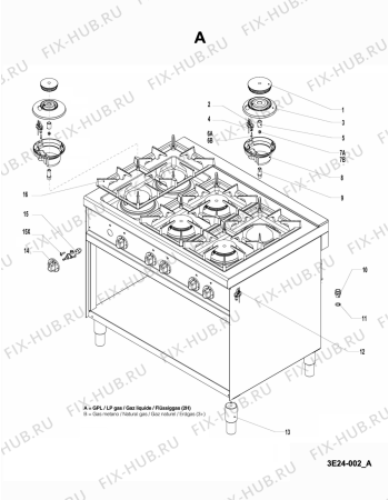 Схема №2 ADN 610 с изображением Форсунка (инжектор) для плиты (духовки) Whirlpool 482000023758
