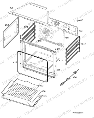 Взрыв-схема плиты (духовки) Iee PFC575X - Схема узла Oven