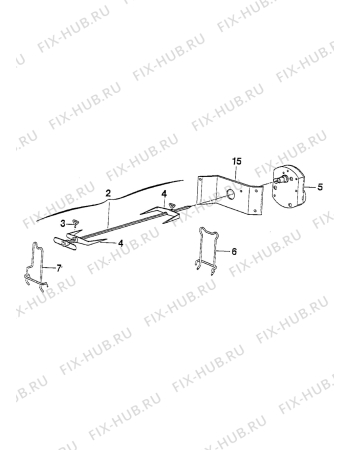 Взрыв-схема плиты (духовки) Electrolux GM663W1 - Схема узла Accessories