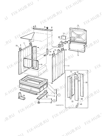 Взрыв-схема посудомоечной машины Husqvarna Electrolux QSG712 - Схема узла H10 Chassis