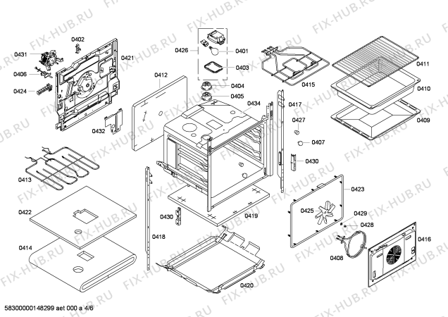 Схема №3 HCE854420G с изображением Стеклокерамика для духового шкафа Bosch 00249646