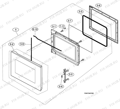 Взрыв-схема микроволновой печи Aeg Electrolux MCD2662E-B - Схема узла Section 3