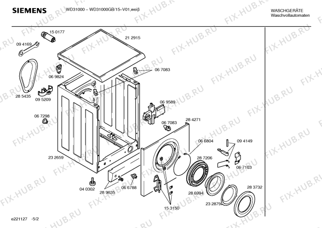 Схема №2 WD31000GB Wash & Dry 3100 с изображением Панель управления для стиральной машины Siemens 00297270