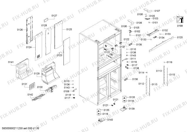 Схема №3 KMF49S66TI с изображением Сенсор для холодильной камеры Bosch 10007285