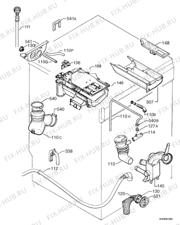 Взрыв-схема стиральной машины Electrolux EWG14740W - Схема узла Hydraulic System 272