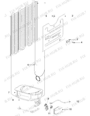 Взрыв-схема холодильника Zanussi ZFT50LR - Схема узла Cooling system 017