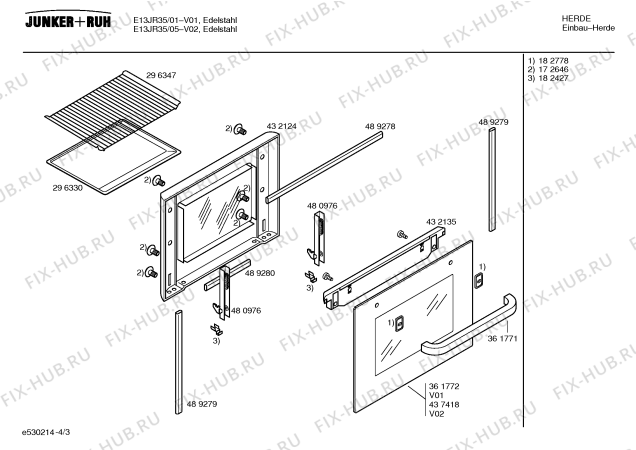 Схема №3 E15JR35 с изображением Панель управления для плиты (духовки) Bosch 00437407