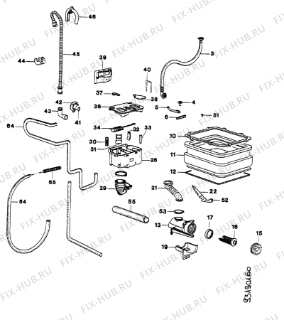 Взрыв-схема стиральной машины Rex RLT4 - Схема узла Section 4