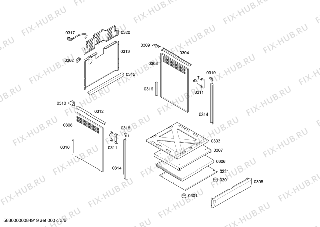 Схема №2 HSK66K42EH HF EXPORTACAO с изображением Кабель для духового шкафа Bosch 00431324