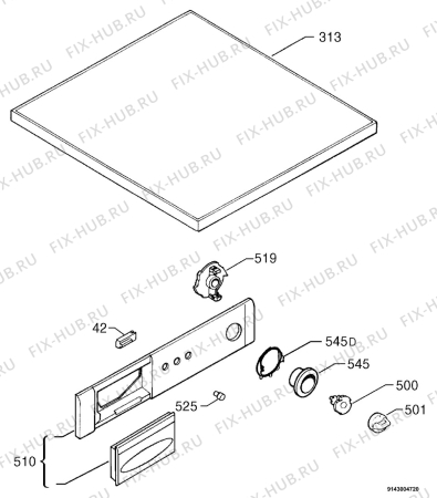 Взрыв-схема стиральной машины Zanussi FLA802W - Схема узла Command panel 037