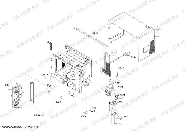 Схема №2 HMT85ML23 с изображением Дверь для духового шкафа Bosch 00687744