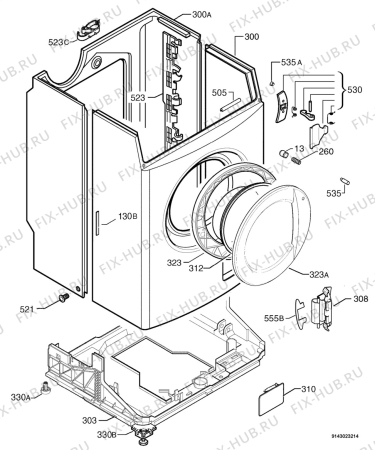 Взрыв-схема стиральной машины Rex Electrolux R100A - Схема узла Housing 001