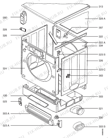 Схема №3 LTHT309 с изображением Запчасть Aeg 8991120990397