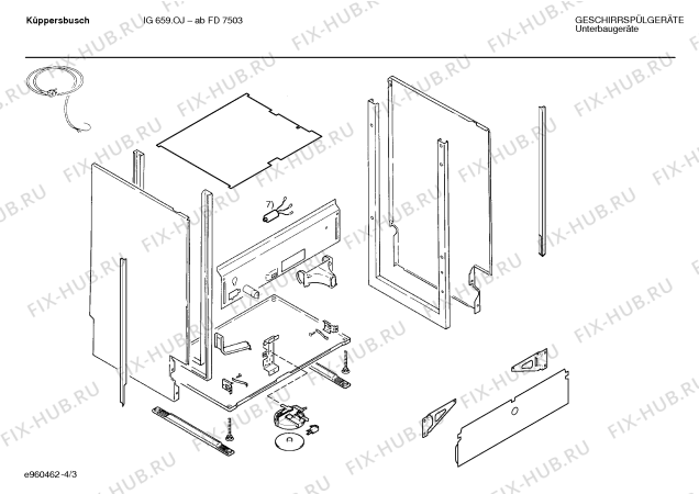 Схема №2 SMIKBC7 IG 695 OJ с изображением Панель для посудомоечной машины Bosch 00289652