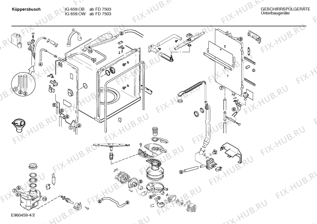 Схема №2 SMIKBC3 IG659.OB с изображением Панель для электропосудомоечной машины Bosch 00289653