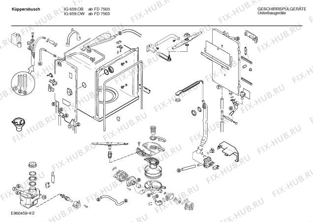 Взрыв-схема посудомоечной машины Kueppersbusch SMIKBC3 IG659.OB - Схема узла 02