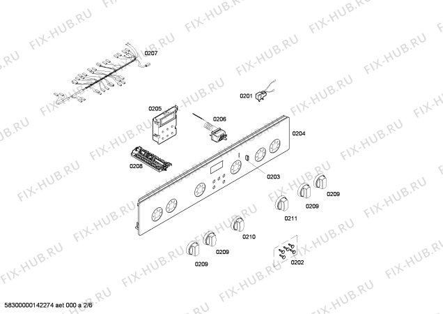 Схема №6 FRM4800W с изображением Фронтальное стекло для плиты (духовки) Siemens 00243742