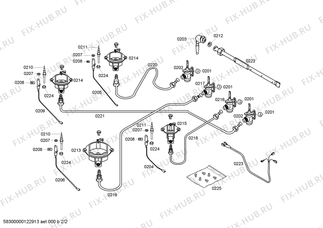 Схема №2 ER11153IL с изображением Столешница для плиты (духовки) Siemens 00608682
