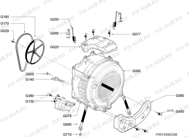 Взрыв-схема стиральной машины Zanussi ZWG1101 - Схема узла Functional parts