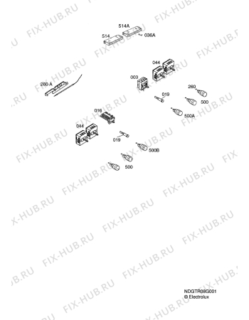 Взрыв-схема плиты (духовки) Aeg Electrolux E30552-5-W  EU(ML) - Схема узла Functional parts