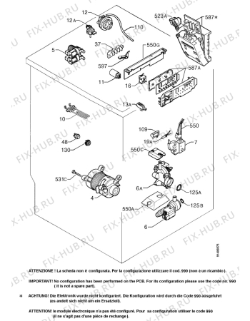 Взрыв-схема стиральной машины Electrolux EW1476F - Схема узла Electrical equipment 268