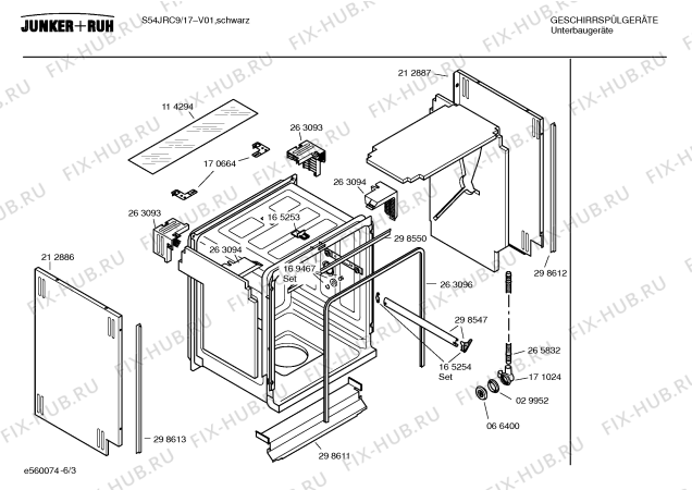 Схема №4 S54JRC9 с изображением Инструкция по эксплуатации для электропосудомоечной машины Bosch 00528549