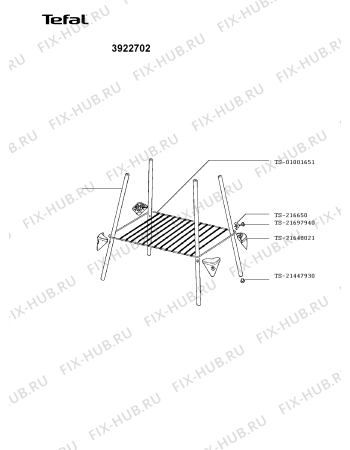 Взрыв-схема гриля Tefal 3922702 - Схема узла PP001150.9P2
