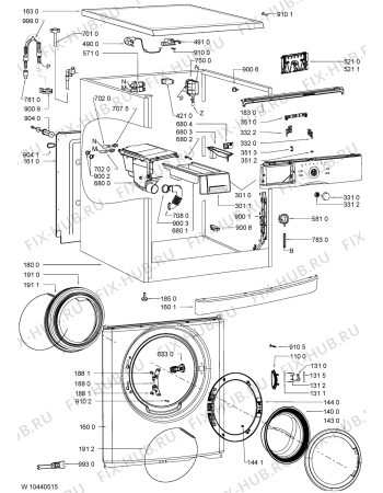 Схема №1 AWOC 8200 с изображением Модуль (плата) для стиральной машины Whirlpool 481010455485