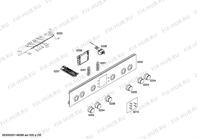 Схема №5 HGV745220F с изображением Кабель для духового шкафа Bosch 00651421