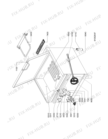 Схема №1 AGB 506/WP с изображением Петля и завес для плиты (духовки) Whirlpool 483286000858