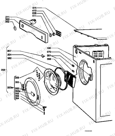 Взрыв-схема комплектующей Zanussi TD184-260133215090 - Схема узла Section 1