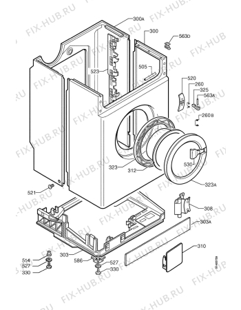 Взрыв-схема стиральной машины Aeg LAV105 - Схема узла Cabinet + armatures