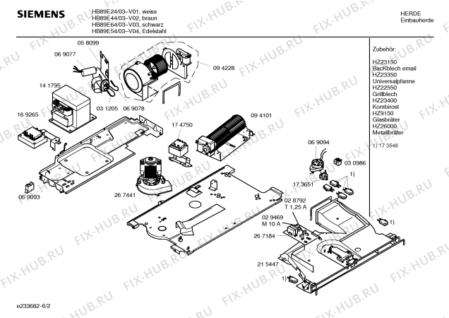 Схема №4 HB89E24 с изображением Инструкция по эксплуатации для электропечи Siemens 00525031