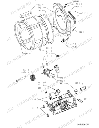 Схема №1 AWZ 8993 с изображением Обшивка для сушильной машины Whirlpool 481245212037