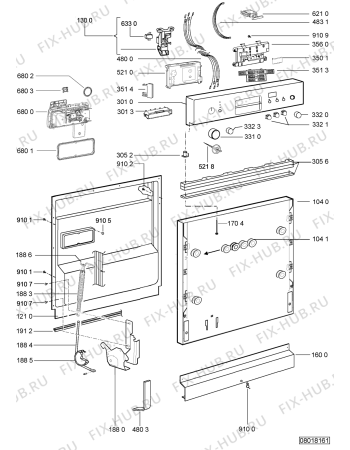 Схема №2 ADG 8683 IX с изображением Панель для посудомоечной машины Whirlpool 480140102013