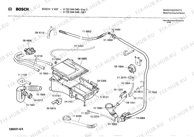 Схема №2 WV57000641 SIWAMAT 570 с изображением Рамка для стиралки Bosch 00107674