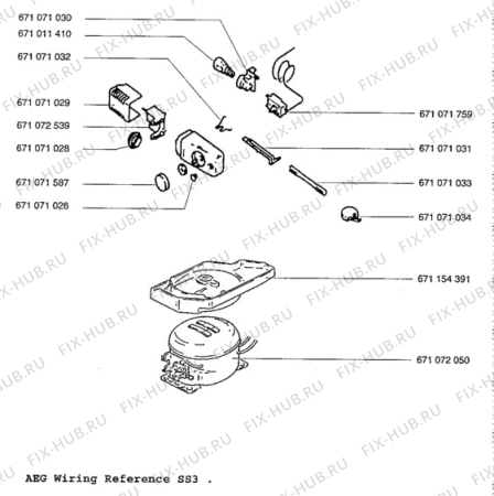 Взрыв-схема холодильника Aeg S1832-4U - Схема узла Cooling system 017