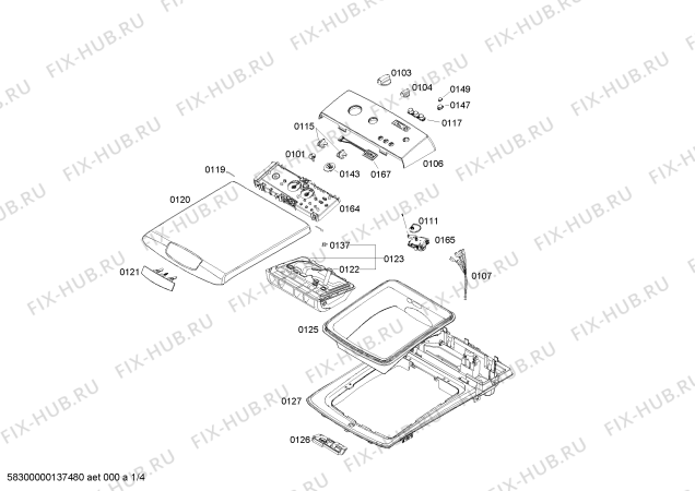 Схема №1 WOT24380NL Maxx 5 с изображением Ручка для стиральной машины Bosch 00606750