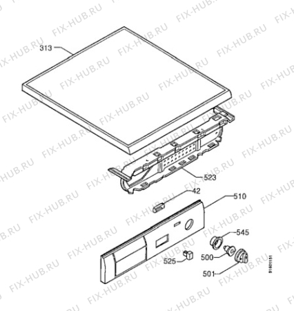 Взрыв-схема стиральной машины Electrolux TD534 - Схема узла Command panel 037