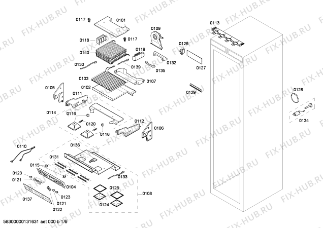 Схема №3 RF463201 с изображением Монтажный набор для холодильной камеры Bosch 00669125