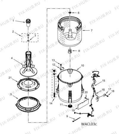 Схема №3 4KATW5415FW с изображением Другое для стиралки Whirlpool 488000523685