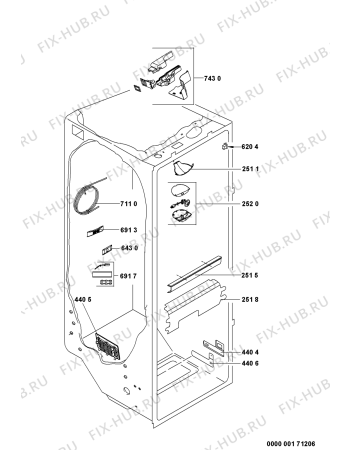 Взрыв-схема холодильника Whirlpool WSE5530 S - Схема узла