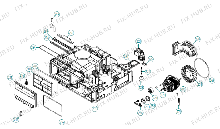 Взрыв-схема стиральной машины Asko T784HP EU   -White (349664, TD70.2) - Схема узла 02
