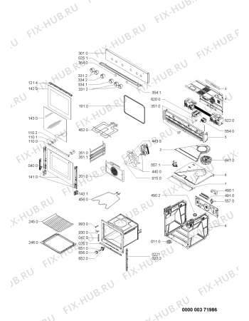 Схема №1 EMZ 6262/BR с изображением Обшивка для плиты (духовки) Whirlpool 480121102791