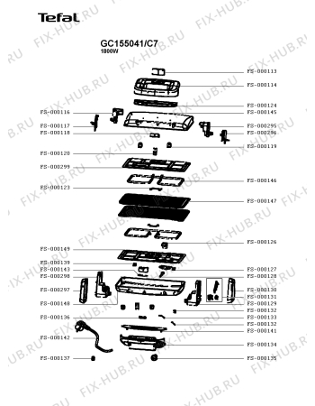 Схема №1 GC155041/C7 с изображением Линза для гриля Tefal FS-000299