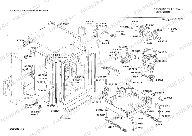 Схема №1 GS844 GS844(02) с изображением Панель для посудомойки Bosch 00270726