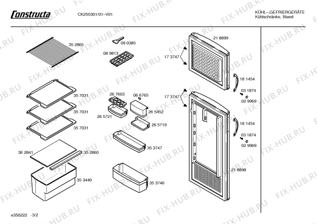 Взрыв-схема холодильника Constructa CK255301 - Схема узла 02