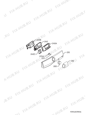 Взрыв-схема сушильной машины Electrolux TW7792F - Схема узла Command panel 037